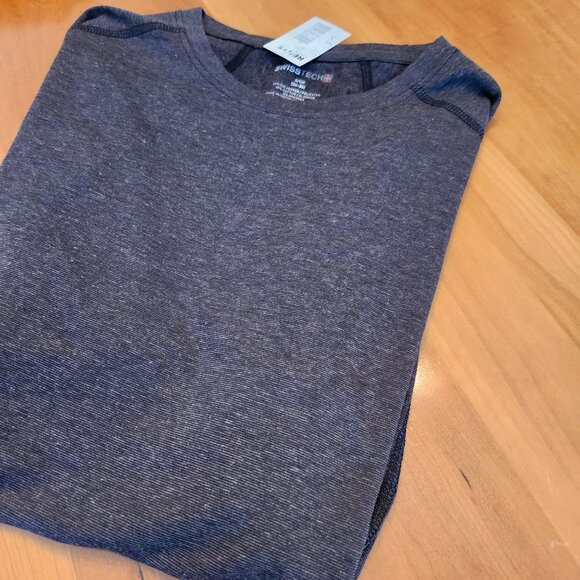 SwissTech Heathered Black Performance T-Shirt – Men's Small (34–36) NEW - Picture 1 of 4